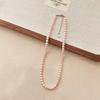 Cherry Blossom Pink Pearl Necklace: Elegant, Lustrous, Perfectly Round - Ideal for Spring & Versatile for Women