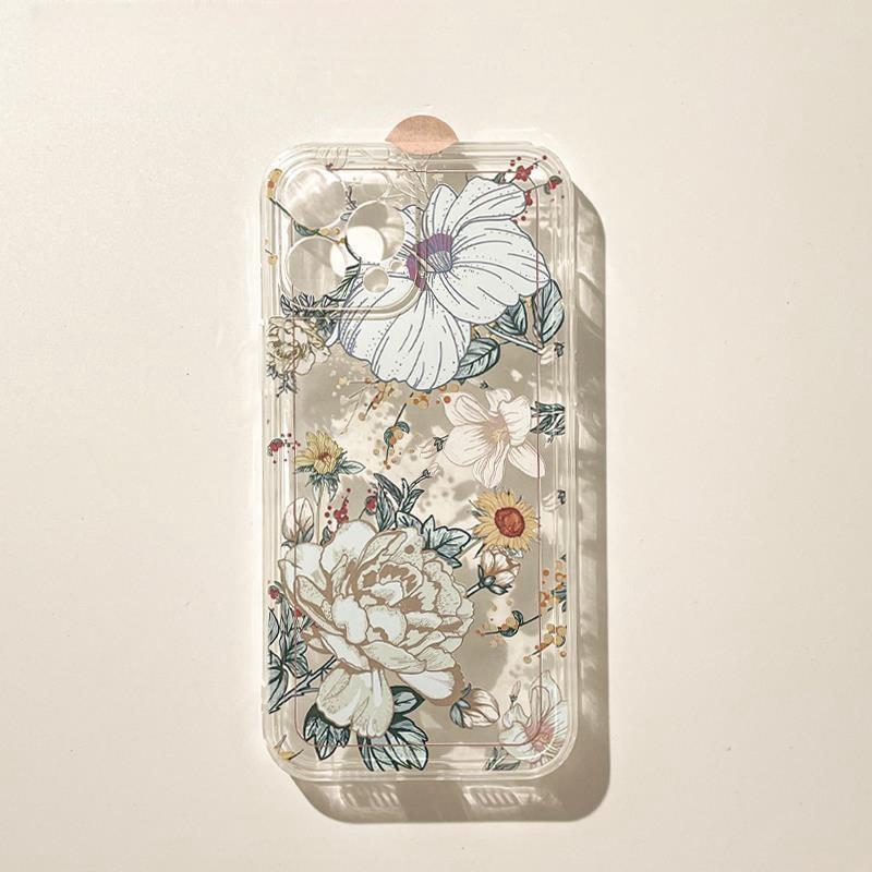 Pink Lily Flower Case For Redmi Note 15 Pro 14 4G 13 5G 12 Plus MAX 11 Pro 12S 11S A5 A3 15C 13C 14C Y2K Soft Clear Cover