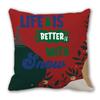 Short-Pile Christmas Pillow Holiday Pillow Printed Home Decor Cushion Cover