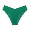 Plus Size Ice Silk Seamless Maternity V-Neck Low Waist One-Piece Sport Breathable Brazilian Panties