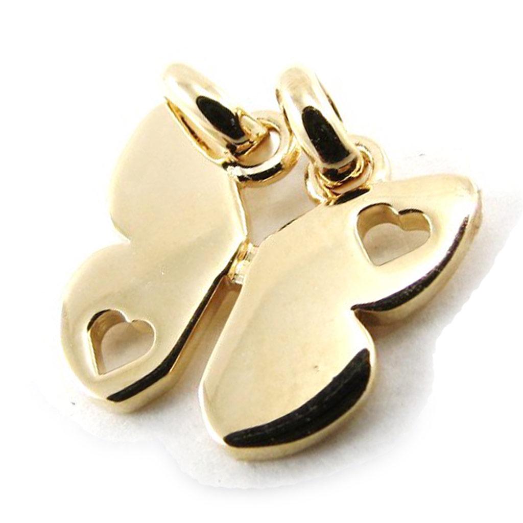 Les Trésors De Lily [J2055] - Gold Plated 'Butterfly' Pendant (breakable) - 15x14 Mm