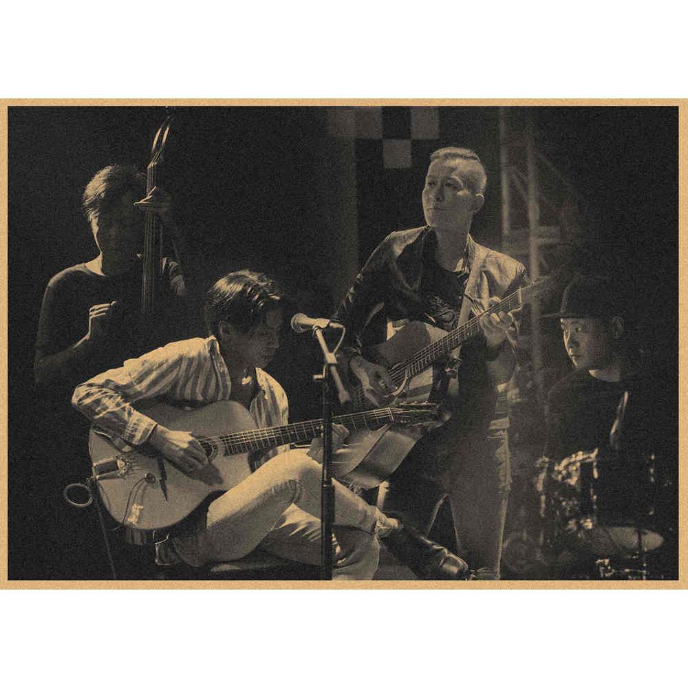 

Wu Tiao Ren Retro Kraft Paper Poster - Music Bar Wall Art 485 29.7X42cm (A3 size)