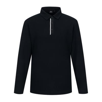 SUPERIOR Men'S Winter Lightly Fleece Basic T-Shirt Black (Im0Dks40339)