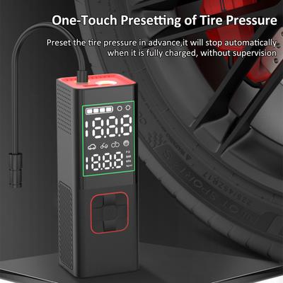 Prenosný vzduchový kompresor na hustenie pneumatík 160PSI Akumulátorová vzduchová pumpa pre autopneumatiky 2600mAh batéria