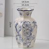 Chinese Blue & White Porcelain Ceramic Vase for Flowers - Retro Entrance Hall/Living Room Decoration