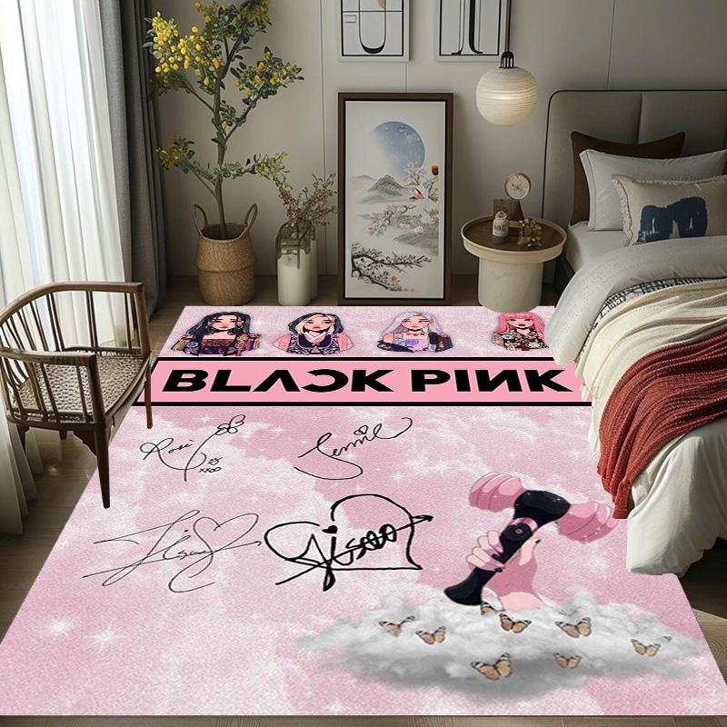 Blackpink Heartbeat Glow Teppichdruck Heimdekoration Schlafsaal Dekoration Zimmer Weihnachtsgeschenke