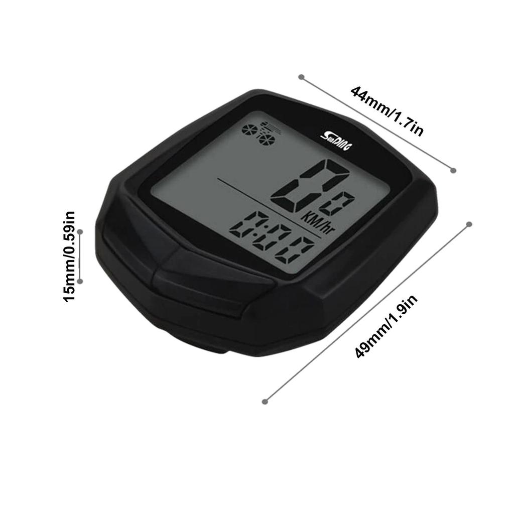 Fahrradcomputer LCD-Anzeige Kabelgebundener Kilometerzähler 15 Arten von Funktionen Genaue Aufzeichnung Auto-Sleep Austauschbare Batterie