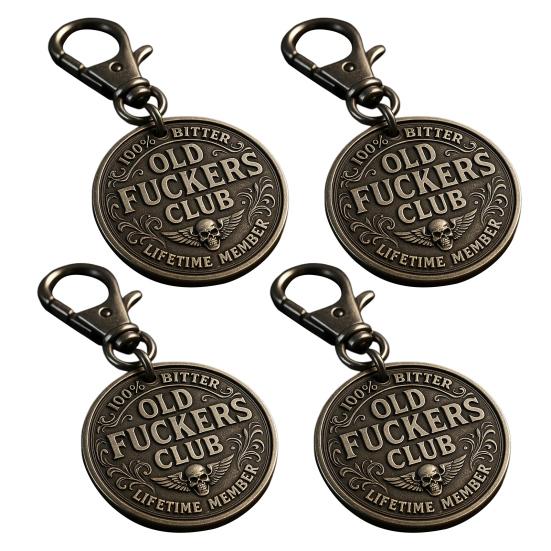Old F*ckers Club Coin Funny Still Kicking Lifetime Member Coin No Rules No Filters Challenge Coin Adults Collectible Retirement Birthday Gag Gift for