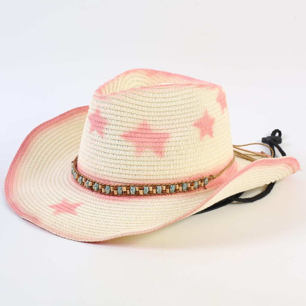 Popular Western Cowboy Straw Hat Men's and Women's Fashion Shade Straw Hat Classic Outdoor Western Cowboy Hat