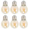 6PCS G45 LED Vintage Light Bulb Gold E27 Base Lamp for Home Decorative Bulb 6W 220V Warm Light