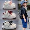 Girls Sports Shoes Breathable Mesh Board Shoes New 2025 Spring and Autumn Boys Little White Shoes Children Soft-soled Casual Shoes