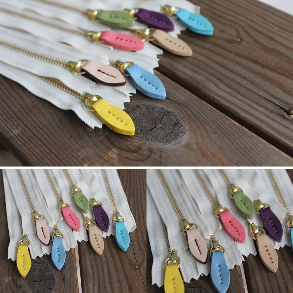 1 Set Leaf Shape Zipper Heads Leather Zip Pendant Puller For Luggage Handbags