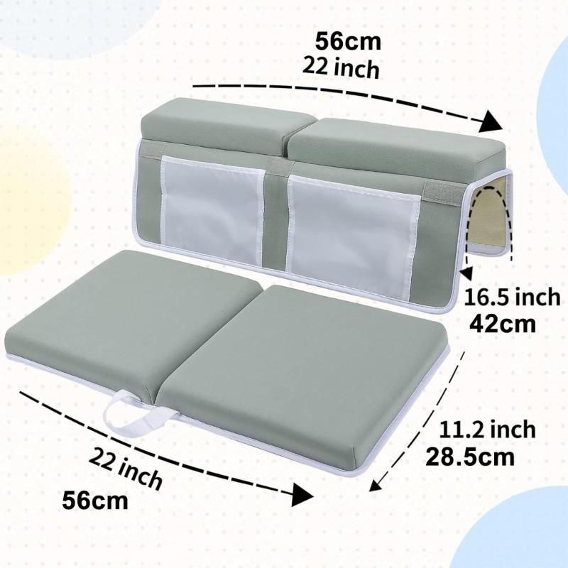 Comfortable Baby Bath Kneeler Pad Not Slip Surfaces & Strong Polyester Portable Waterproof Kneeling Mats for Parents