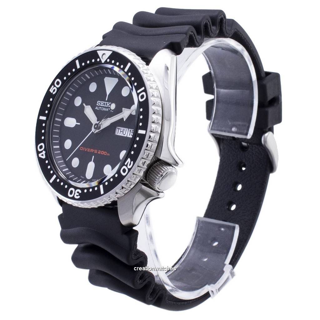 Refurbished Seiko Black Dial Automatic Diver SKX007K1 Men's Watch