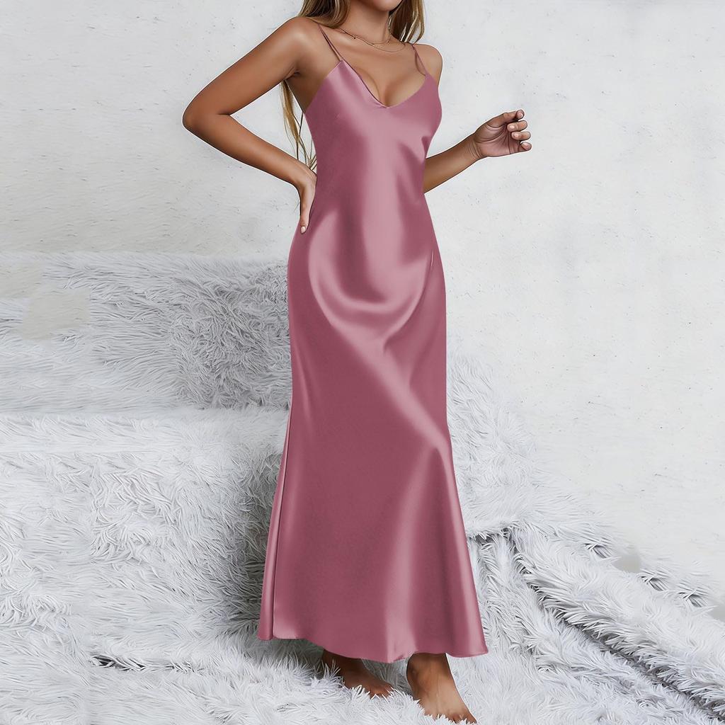 Ladies' Sleeping Skirt, Sexy Strap Sleeping Skirt, Split Sexy Thin Home Clothing