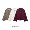 Jnleaog Spring New Arrival Women's Clothing Fashion Style French Fashion Short Woolen Coat