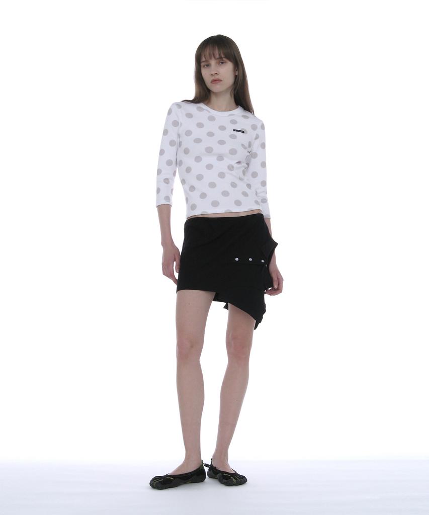 Partimento Woman Reworked Polo Mini Skirt_Black
