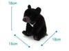 Colorata Black Bear Plush Toy (Soft TouchRealistic) - Bear Plush Toy (DollMascot) - Birthday GiftPresent (Twice Checked) - Animal ToyChristmas Gift