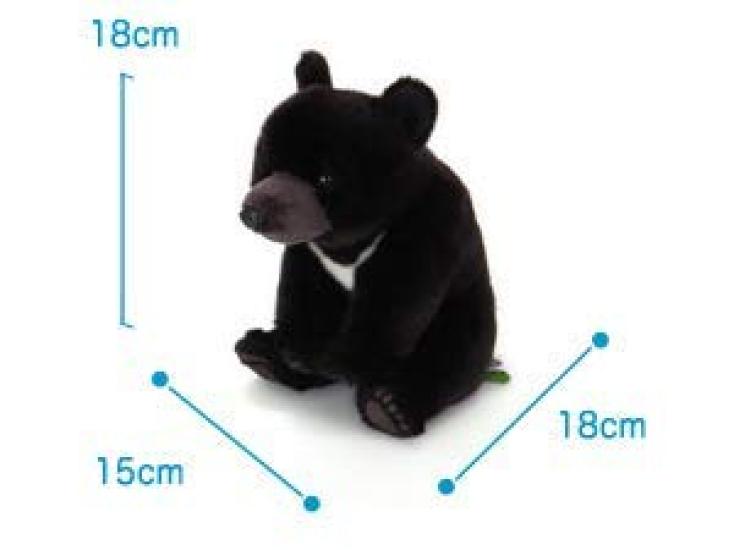 Colorata Black Bear Plush Toy (Soft TouchRealistic) - Bear Plush Toy (DollMascot) - Birthday GiftPresent (Twice Checked) - Animal ToyChristmas Gift