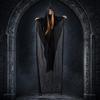 Hanging Ghost with Illuminated Red Eyes Creepy for Entryways