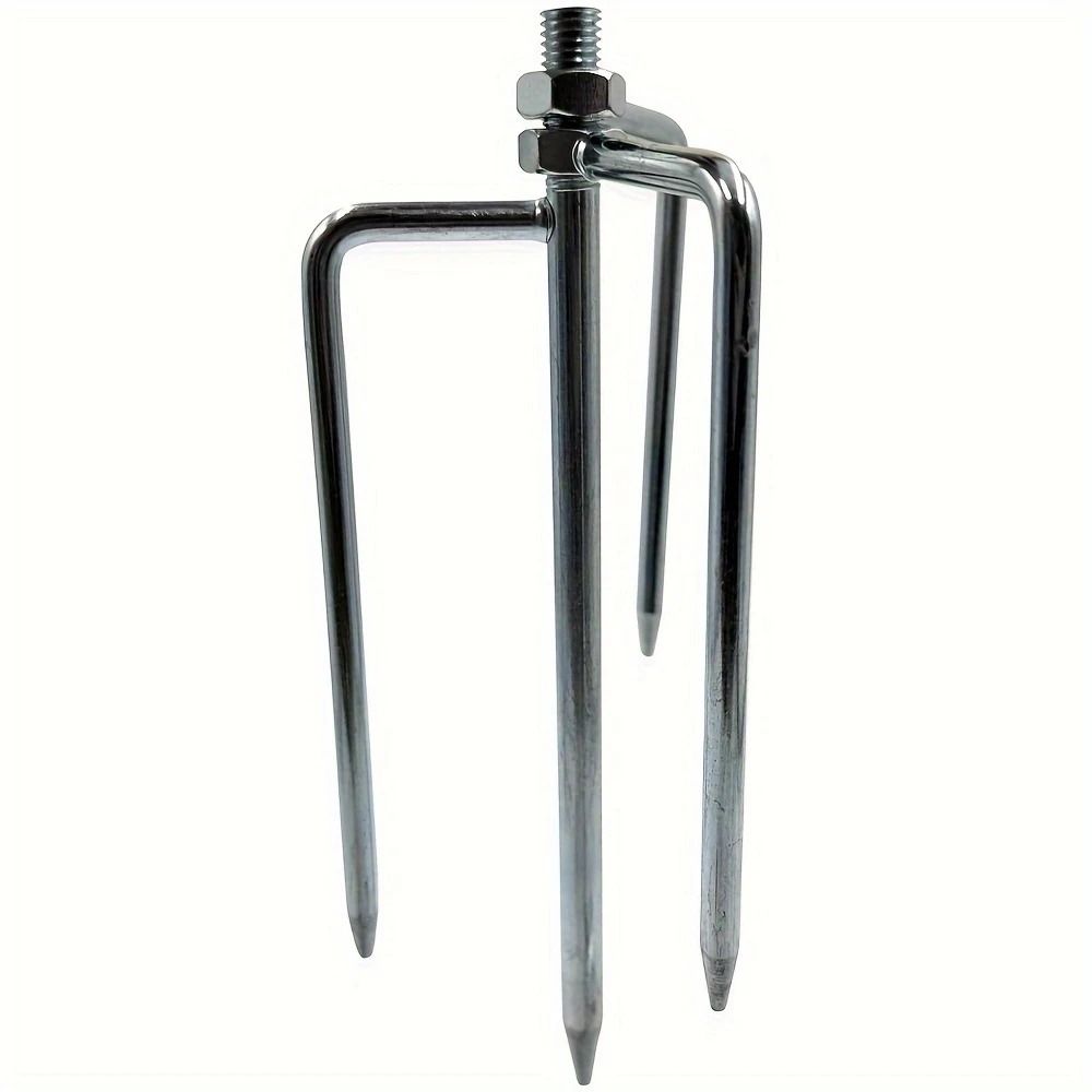 4 Nägel Strandsonnenschirmständer Tragbar Outdoor Fahnenmast Halter Camping Sonnenschirm Basis Sonnenschutz