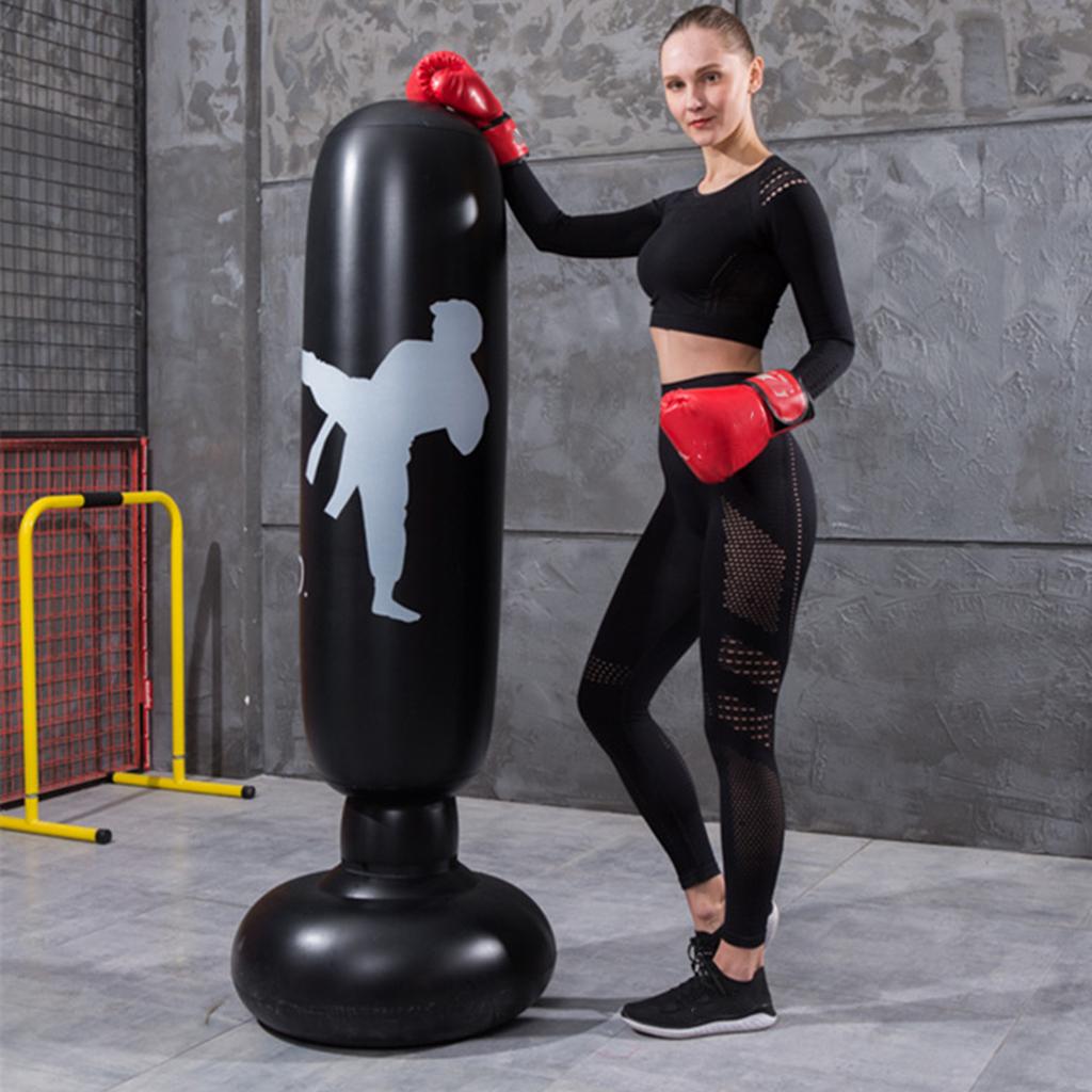 1.6m Adult Inflatable Boxing Bag Thickening Vertical Boxing Fight Column Children