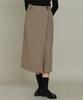 Itove Seoul Wool Button Wrap Skirt Gy