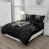 Skull Bedding Set Twin 140x200cm - Vintage Baroque Halloween Duvet Cover 2/3PCS, Luxury Skeleton Comforter cover,Gothic Bed Set
