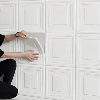 35*35cm 3D Three-dimensional Self-adhesive Wall Stickers Waterproof and Moisture-proof Bedroom Background Decoration Wallpaper