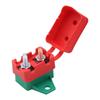2PCS 30A Auto Resetting Circuit Breaker Red Protective Boot 6-28VDC Application Plastic Body With Fixed Wing Mounts