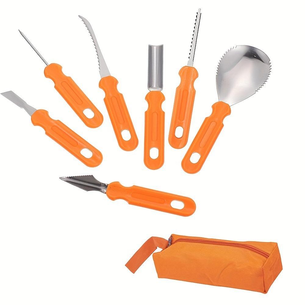 8/11Pcs Stainless Steel Halloween Pumpkin Carving Tool Professional with Carrying Case Pumpkin Carving Set