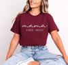 Mama Est 2025 Shirt Custom Mom Shirt Pregnancy Announcement Tee New Mom Gift
