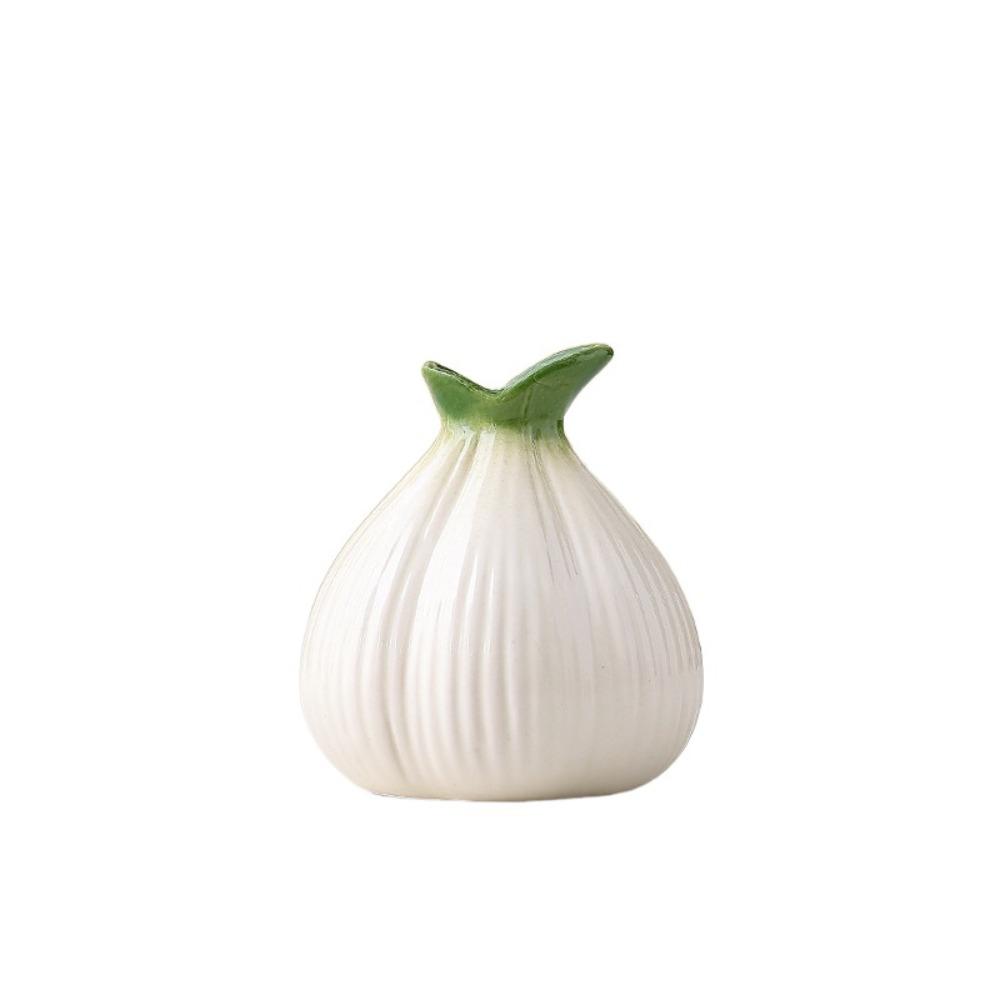 

Cute Onion Vase Creative Flower Pot Flower Arrangement Container Hydroponic Flower Holder Home белый