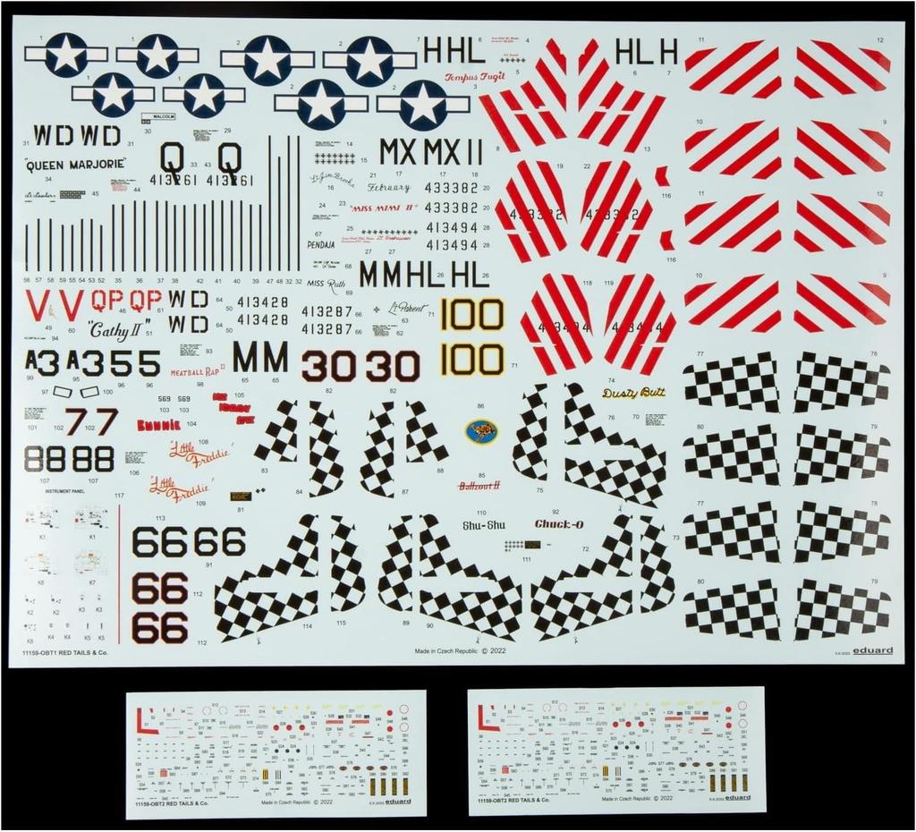Eduard 1/48 Dual Combo Limited Edition U.S. Army Air Forces P-51D Red Tails Plastic Model Kit EDU11159 Molded In Color
