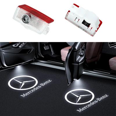 WXAKF1 Hot 2026 For Benz 2pcs Led Car Door Logo Welcome Light For Mercedes Benz AMG A C E GLC GLA GLE GLB Class W177 W205 W212 W213 X25