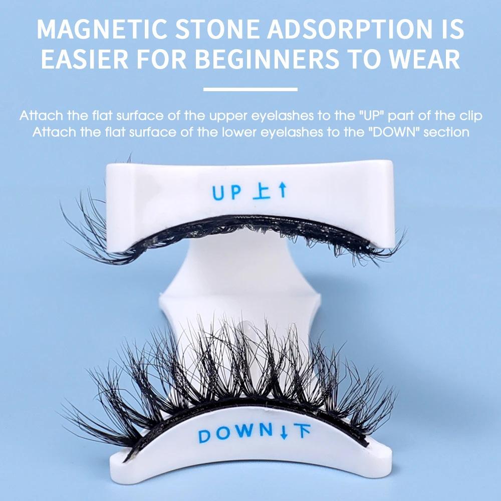 Applicatore di estensione ciglia magnetiche professionali Ciglia finte Pinzetta Bigodino Clip Morsetto Trucco 3D Ciglia di visone Pinzetta
