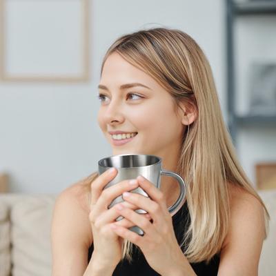 Taza de café con forma de corazón de diamantes de imitación, taza de agua de acero inoxidable, tazas de cristal sintético para bebidas calientes
