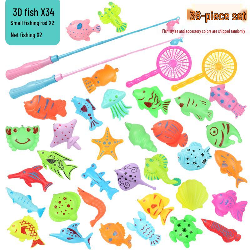 

Детский магнитный игровой набор для рыбалки - Квадратный интерактивный игровой набор для игр с водой для мальчиков