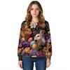 Women's Casual Long-sleeved Single-breasted Printed Protective Clothing Cardigan Top
