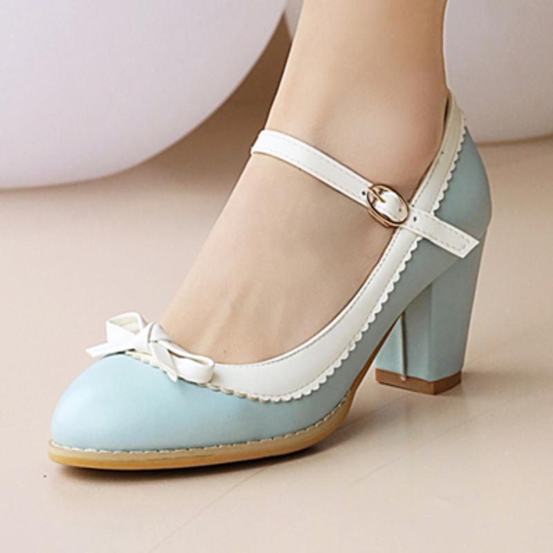 Women's High Heels Loafers Shoes Fashion White Black Blue Red Heeled Party Wedding Shoes Female Dress Pumps Big Large Size 45