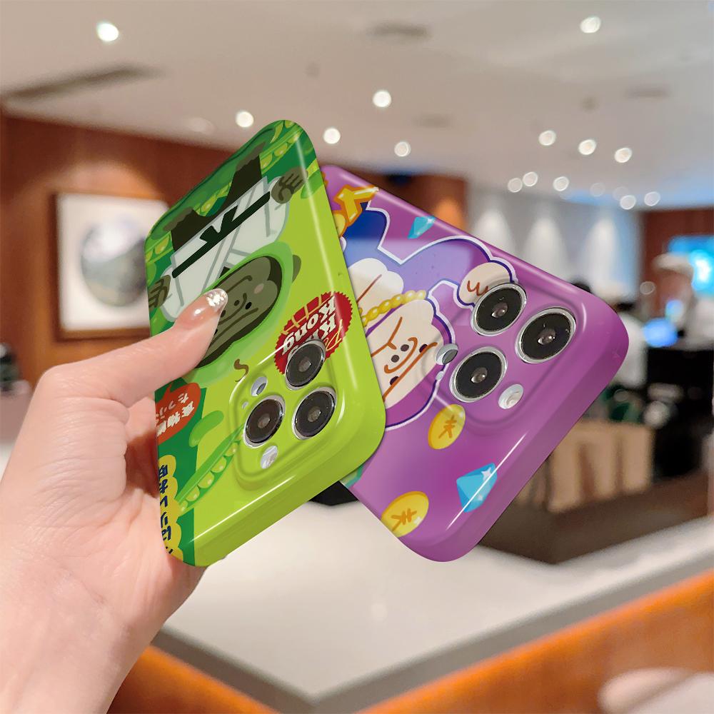 All-inclusive Film Handyhülle Cartoon Mode Design Hartschale Vollabdeckung Kameraschutzhülle für OPPO A60 A96 Reno12 Realme C53 C75