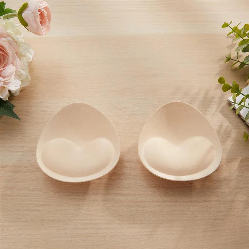 

1Pair Summer Swimsuit Padding Inserts Sponge Foam Bra Pads Women Chest Cups Breast Bra Bikini Inserts Chest Pad 2 Colors 1Pair