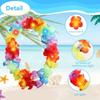 36Pcs LED Light‑Up Hawaiian Flower Lei Necklace, Random Color Floral Garland, Tropical Decor for Party, Evening Events and Camping