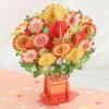 3D Foldable Greeting Card With Envelope Unique Foldable Greeting Card Flower Bouquet Card for Celebratory Event