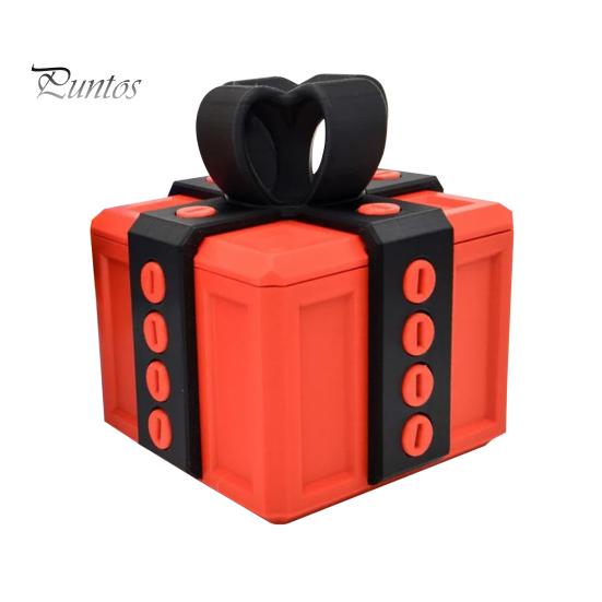 

3D раздражающая подарочная коробка интерактивная головоломка игрушка подарочная коробка с винтами розыгрыш сюрприз подарочная коробка настольные украшения для друзей дети 6 cm оранжевый
