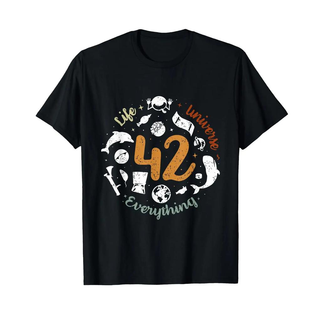 The 42 Answer To Life Universe And Everything T Shirt Vintage Homme Casual Breathable Fashion Comfortable Stylish