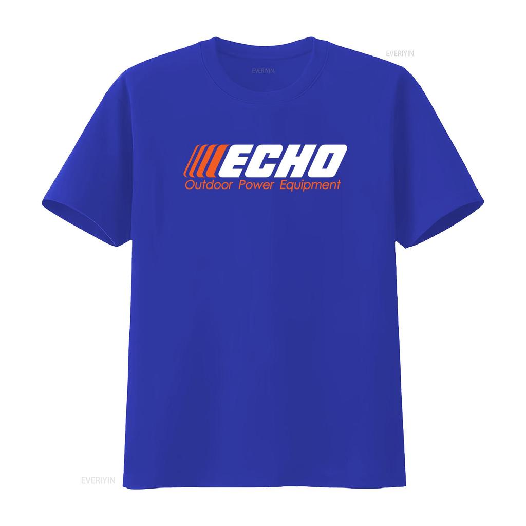 ECHO Outdoor Power Equipment Men's Grey T Shirt Size S 5XL Vintage Washed Versatile Stylish Breathable Homme Comfortable