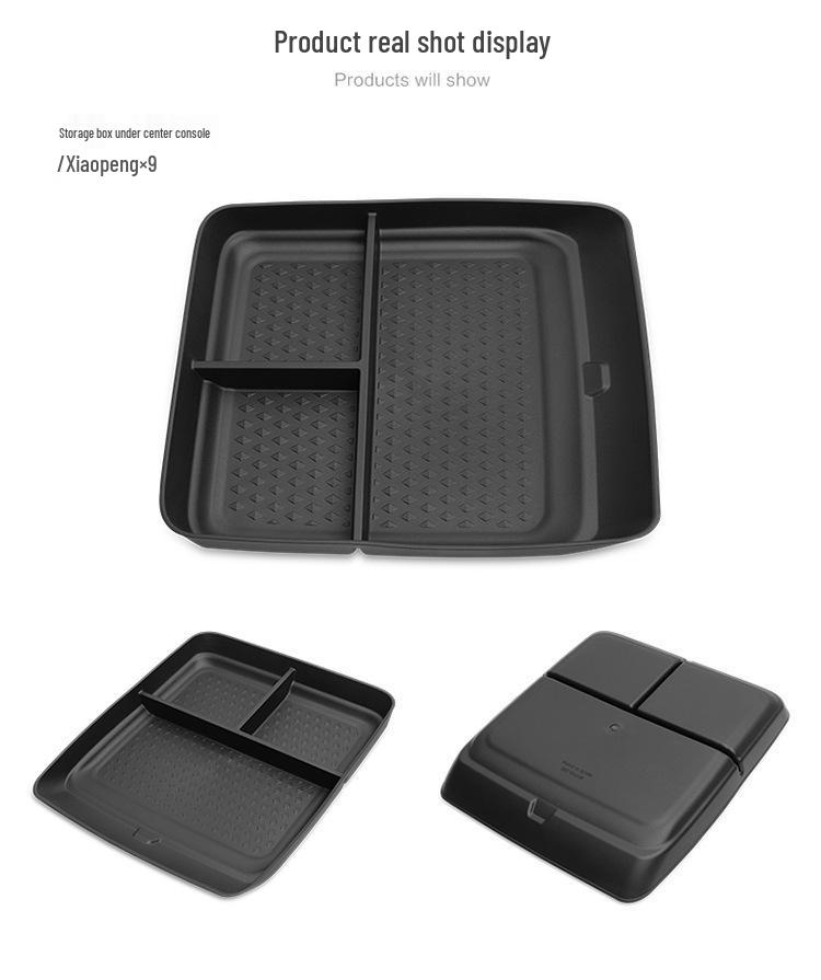 Compatible Storage Box for 2024-2026 XPeng X9 Models, Including Lower Compartment and Range Extender Versions.