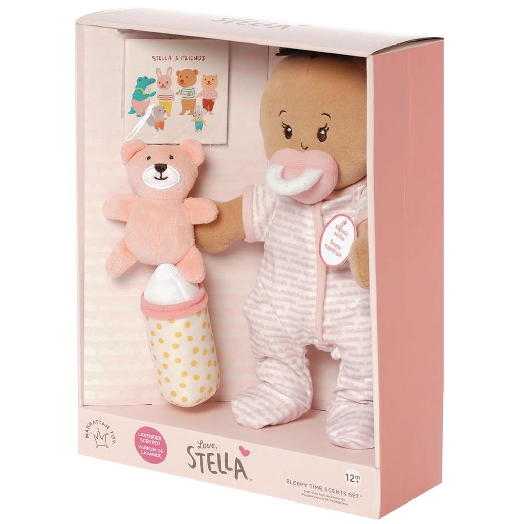 Manhattan Toy Wee Baby Stella Beige Bedtime Scented Soft Baby Doll Set 12-Inch