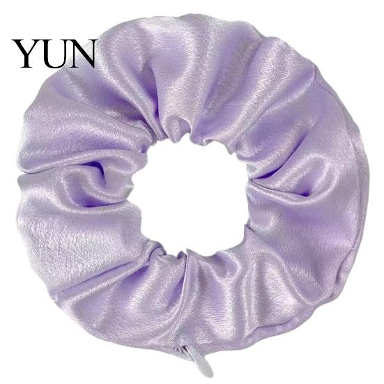 Practical Hair Ties for Small Items Pocket Scrunchies with Hidden Zipper Women, Elastic Tie Multi-functional Storage Keys And Coins, Satin Accessories